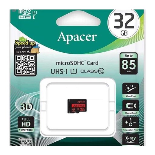 کارت حافظه microSDHC اپیسر کلاس 10 استاندارد UHS I U1 سرعت 85MBps ظرفیت 32 گیگابایت