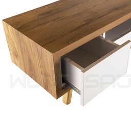 میز تلویزیون مدل ممرز ساخته شده از ام دی اف و هایگلاس