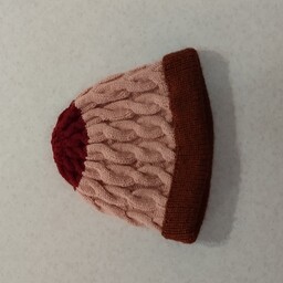کلاه بافتنی سه رنگ طرح پیچ مناسب برای خانم ها و آقایان و کودکان