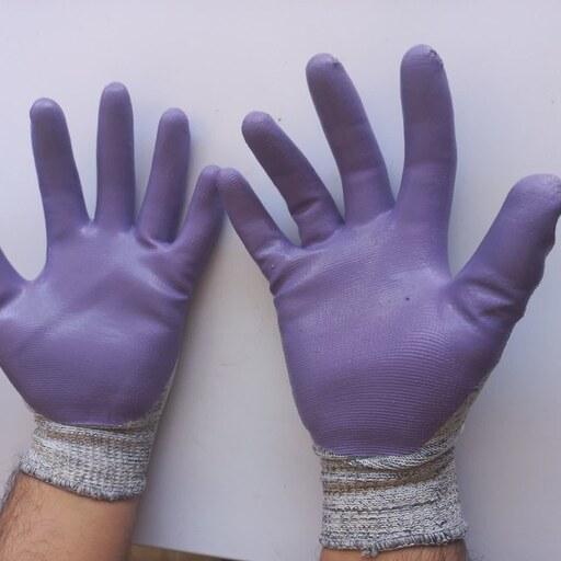 دستکش کار کف مواد تکنسین نیتریل (یک جفت)