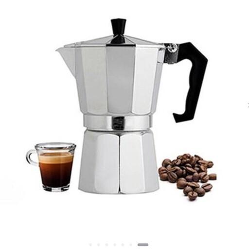 موکاپات یا قهوه جوش 3 کاپ یا 3 نفره اسپرسو ساز قهوه ساز ، اسپرسو ساز سه نفره ، قهوه جوش مسافرتی ، ابزار قهوه ، لاته

