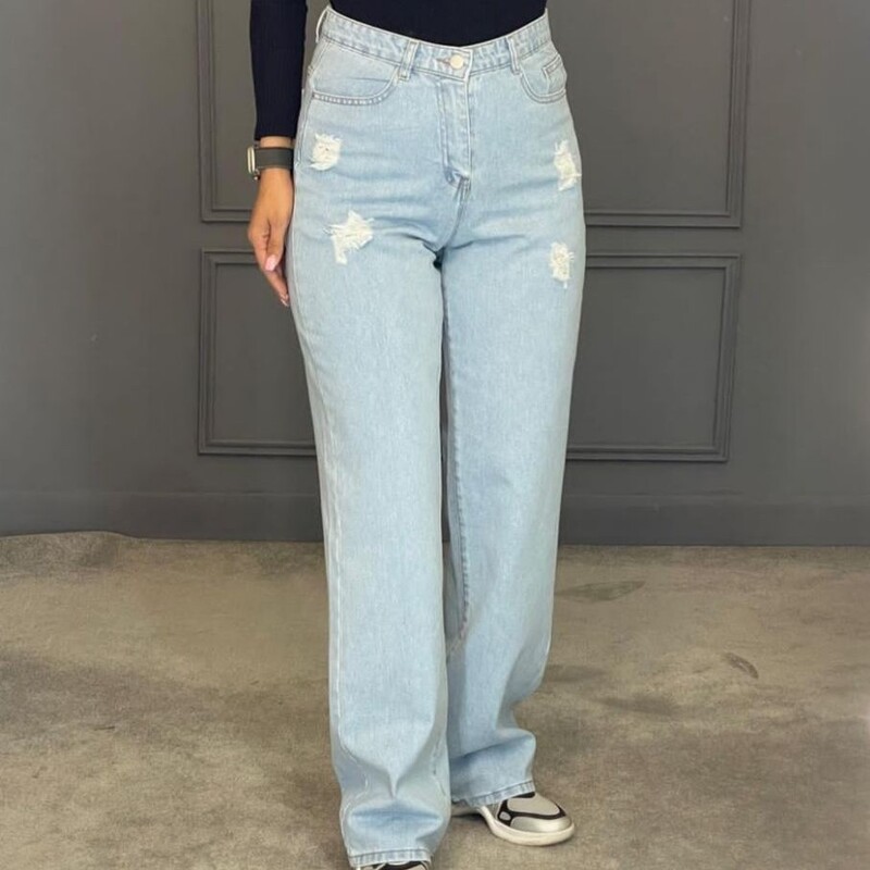 شلوار نیم بگ جنس جین پاخور عالی در رنگبندی متنوع سایز 36 تا 46