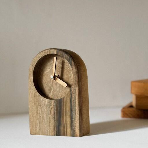 ساعت رومیزی چوبی طرح ژابیز رادین چوب- موتور ارام گرد