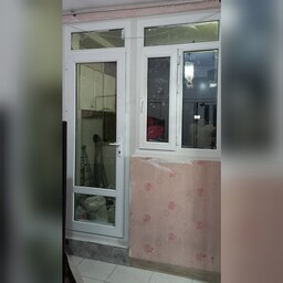 درب و پنجره ی دوجداره ی upvc کتیبه دار با پروفیل وایزروین