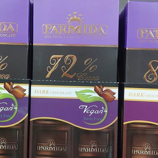 شکلات تابلت پارمیدا تلخ 72 درصد