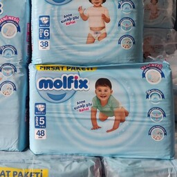 پوشک بچه مولفیکس  ترکیه سایز 5 بسته 48 عددی 