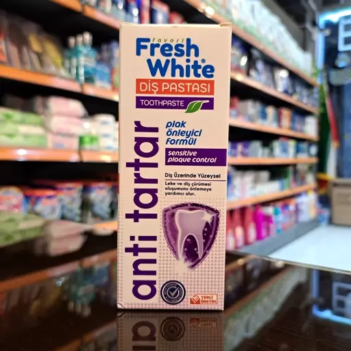 خمیر دندان ضد تارتار و ضد پلاک فرش وایت Fresh White وزن 90 گرم

