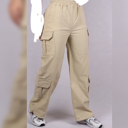 شلوار کارگو(شلوار شش جیب) اسپرت مردانه و زنانه جنس کتان ،کشسانی قواره داره مناسب تا سایز 50اسپرت مردانه و زنانه باکیفیت