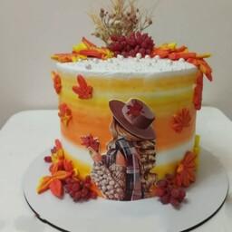 کیک تولد پاییزی  دخترانه