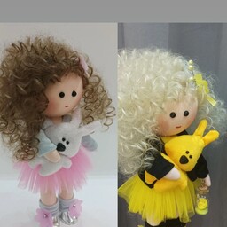 عروسک مو فرفری  همراه با جعبه کادویی مناسب جهت هدیه دادن به مو فرفری های عزیز 