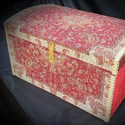 صندوقچه سنتی رویه کوبی ترمه قرمز تحویل در باربری مقصد 