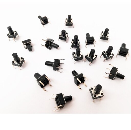 تک سوئیچ 6x6x6mm پکیج DIP چهارپایه ( 100 عدد )