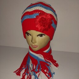 کلاه و شال گردن بچه گانه پسرانه و دخترانه پک 4عددی  در طرحهای متفاوت و رنگبندی متنوع 