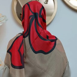 روسری نخی چهارفصل، تک رنگ و تک طرح با ایستایی عالی، قواره 140