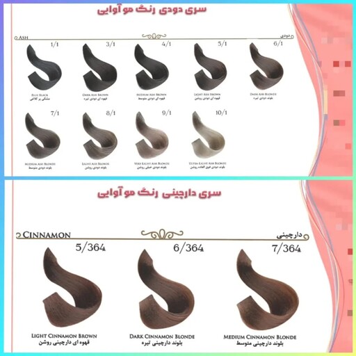 رنگ موی آوایی کراتینه فرمولاسیون آمریکا آرگان دار کاتالوگ داخل عکس ها قبل از خرید موجودی بگیرید 