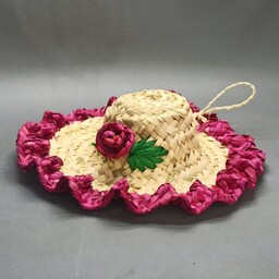 کلاه حصیری تزئینی دور رنگی در رنگ بندی متنوع با بافتی زیبا 