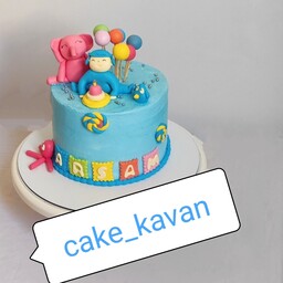 کیک تولد پوکویو پسرانه با تزیینات دست ساز تاپر های زیبا