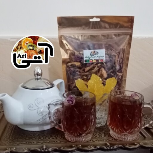 دمنوش میوه  چای میوه  تولید خانگی 100 گرم خوش عطر و طعم