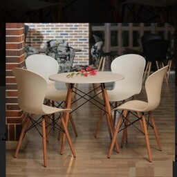 میز و صندلی ناهار خوری 4 نفره مدل ماهور فایبر گلاس.کیفیت عالی تنوع رنگ بندی..
