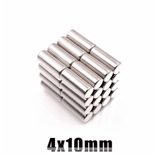 آهنربا نئودیمیوم 4x10mm میلیمتر سوپر مگنت استوانه بسته 5 عددی چترا