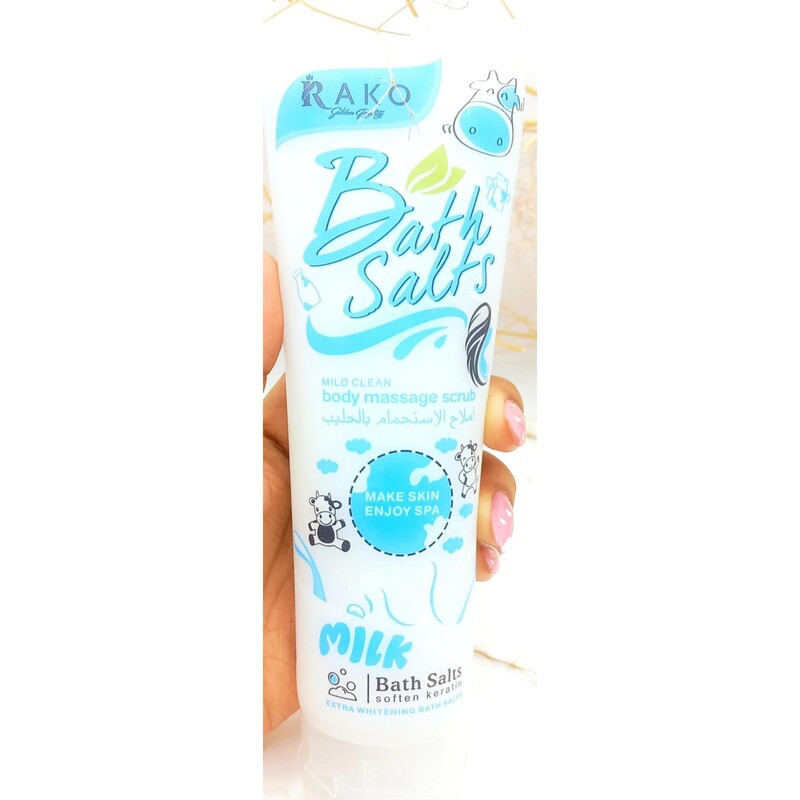 نمک حمام سفیدکننده بدن رایحه شیر گاو راکو ROKO ساخت بریتانیا اصلی