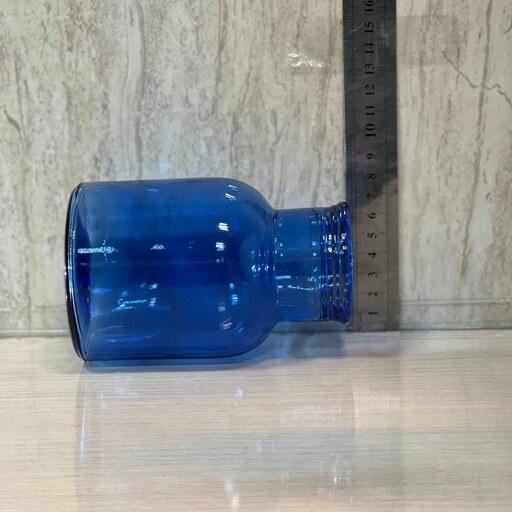 بطری شیشه ای آبی کوچک ساخت ایران
