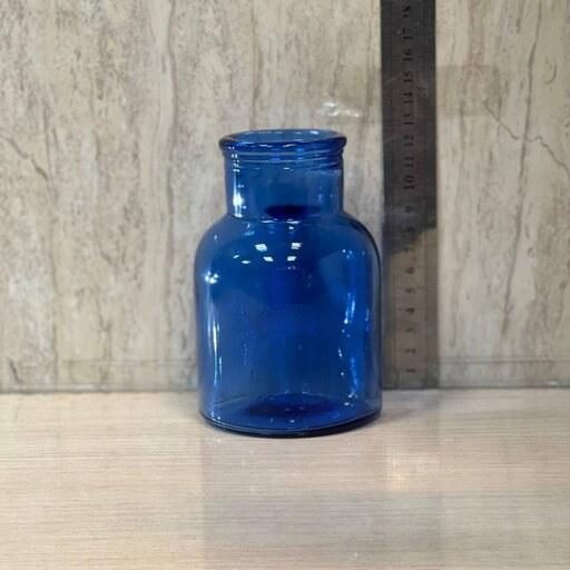 بطری شیشه ای آبی کوچک ساخت ایران