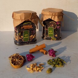 پک زینو نوش شامل چای زندگی و بسته چیپس خرما و بسته حبه عناب