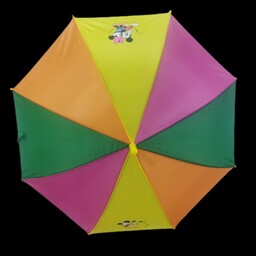 چتر رنگارنگ بچگانه با چاپ میکی موس زیبا و دلربا مناسب استفاده در باران 