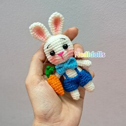 عروسک بافتنی خرگوش سایز کوچک