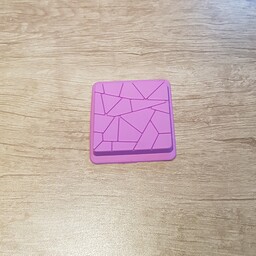 قالب شکلات طرح سنگ (سیلیکونی) طرح مربع ابعاد 12 در 12 سانت،مناسب برای رزین و شمع و صابون