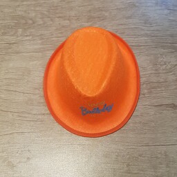 کلاه لبه دار نارنجی سایز کوچک 19 در 16 سانت جنس پارچه مقاوم