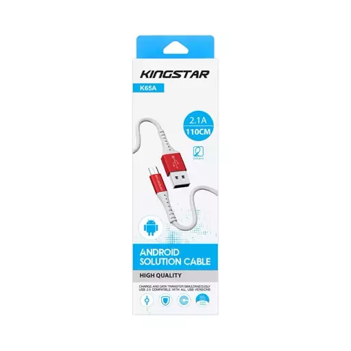 کابل تبدیل USB به microUSB کینگ استار مدل K65A طول 1.1 متر