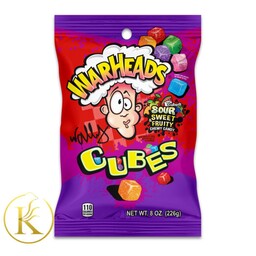 پاستیل ترش و شیرین میوه ای وارهدز مدل مکعبی (226 گرم) warheads

