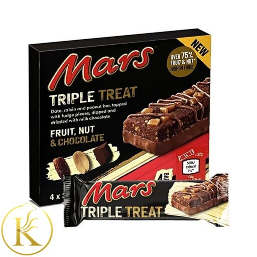 پروتئین بار شکلات و میوه ی مارس بسته ی 4 عددی (130 گرم) mars

