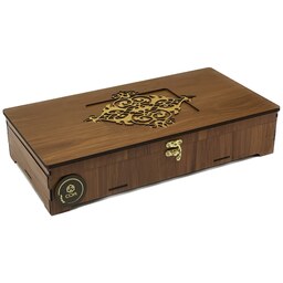 جعبه و باکس پذیرایی چوبی مدل ترنج جهت دکوراسیون و هدیه مناسب دمنوش و آجیل و...