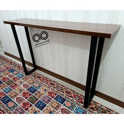 میز کنسول پایه ساده مشکی فلزی با صفحه ام دی اف (ارسال رایگان سراسر ایران درب منزل)