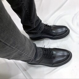 کفش مردانه اسپرت چرم طبیعی اصل مدل شیفر رنگ مشکی  با زیره درجه یک تبریز سایز 40تا45 