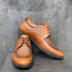 کفش مردانه رسمی مجلسی چرم طبیعی اصل مدل موسیو رنگ قهوه ای سایز 40تا44 