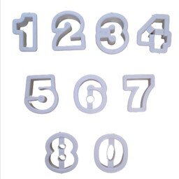 کاتر شیرینی کوکی و خمیر فوندانت مدل اعداد انگلیسی مجموعه 9 عددی
