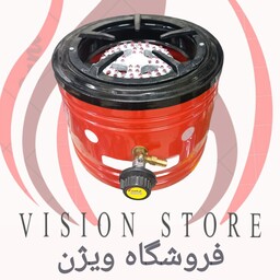 اجاق تک شعله سایز 30 گرد  (سایز بزرگ) فرهمند با شیر استاندارد  و رویه چدن (به قیمت عمده خرید کنید )