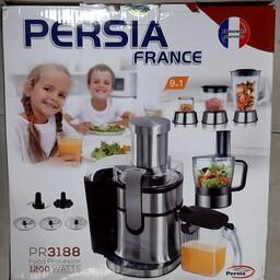 آبمیوه گیری 9 کاره پرشیا فرانس مدل PR-3188 ا 9-function juicer Persia France Model PR-3188