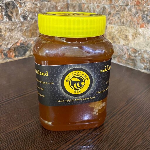 عسل گون ویزلند (ساکارز  زیر 5 درصد) یک کیلویی همراه با موم 