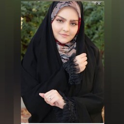 چادر دانشجویی مدل پرنسس جنس حریراسود ایرانی ( ارسال رایگان - ضمانت شستشو)