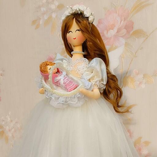 عروسک و فرشته تیلدا مادرو نوزاد  با قد 55 سانت در طرح و رنگ دلخواه شما 