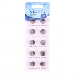 باتری سکه ای Verity Alkaline AG13 بسته 10 عددی