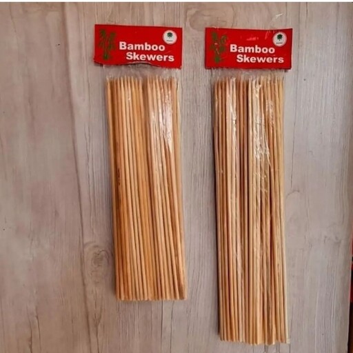 سیخ چوبی ضخیم 25 سانت چوب بامبو ساخت کشور چین در  تعداد در کارتن 200 بسته ، فروش به صورت تکی هم داریم