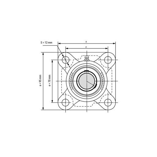 یاتاقان صنعتی ضد آب UCF 205 ، قطر شفت 25 میلیمتر ، برند ایران البرز ، دارای هوزینگ از جنس فایبرگلاس سخت شده 