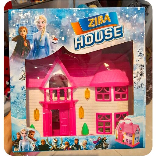 اسباب بازی خانه با برند زیبا، همراه تمامی وسایل خانه، رنگ صورتی و سفید،دیجی تویز