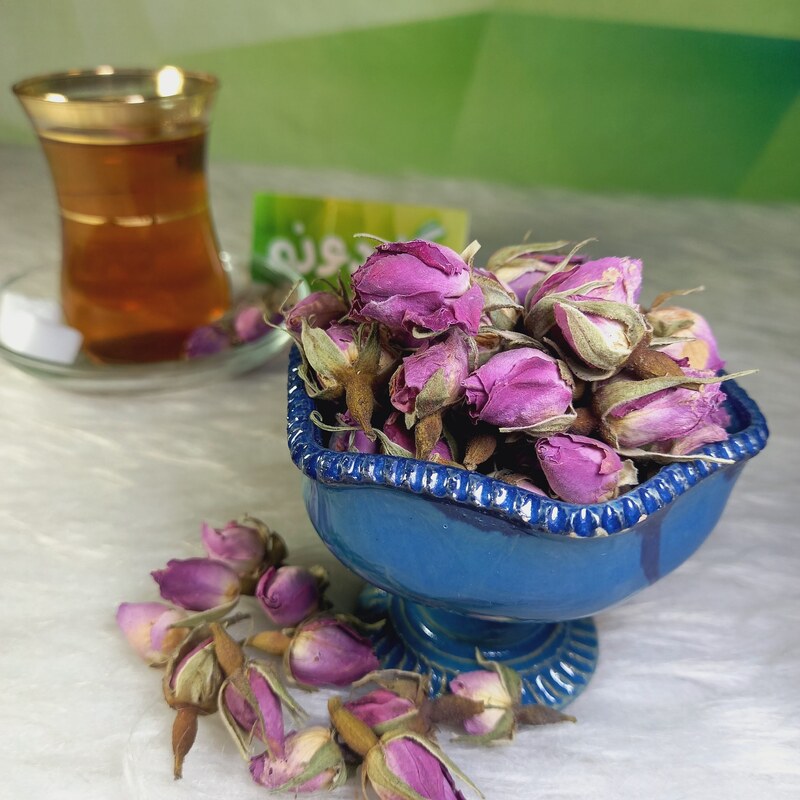 غنچه گل محمدی ممتاز-(20 گرم)-غنچه گل محمدی خشک-مناسب دمنوش-عطاری گلدونه